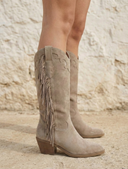 Marlyn Santiags taupe à franges