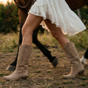 Ivy santiags taupe à strass