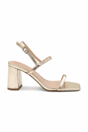 Sienna sandales à bout carré gold et à bride réglable