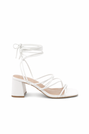 Kaylee sandales blanches à lacets et petits talons