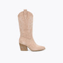 Megan santiags beiges brodées