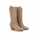 Megan santiags taupe brodées