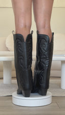 Alix santiags guêtres à surpiqûres